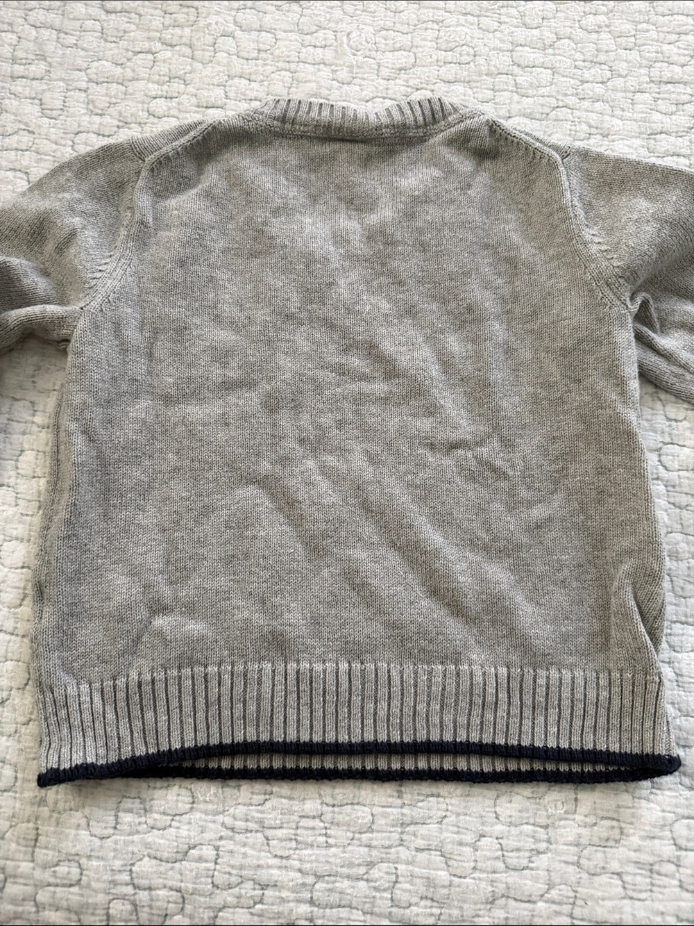 Janie & Jack Boys Grey Bulldog Crewneck Sweater - Picture 4 of 5